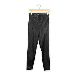 Zara Trafaluc Black Faux Leather Polyurethane Pants Size S